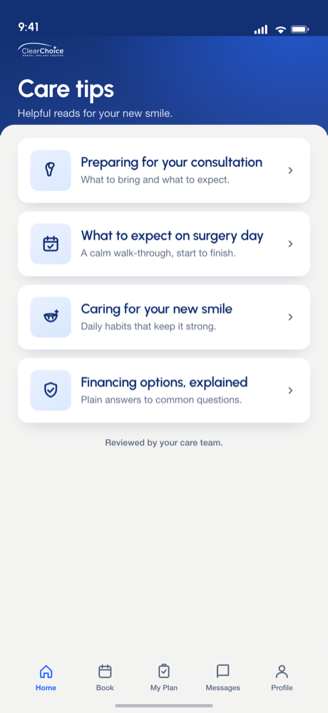 ClearChoice Care tips